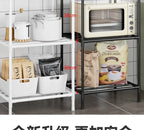 Scaffale da pavimento multistrato da cucina, scaffale da parete integrato rimovibile per uso domestico