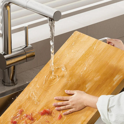 Tagliere spesso in legno massello bifacciale, antibatterico, anti-muffa, non facile da rompere, da utilizzare per carne, tagliatelle, frutta, verdure