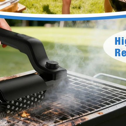 Spazzola Elettrica per Barbecue con 3 Impostazioni di Velocità, 180° Pulitore per Griglie e Affumicatori da Esterno con Testa Regolabile, 90 Minuti di Autonomia