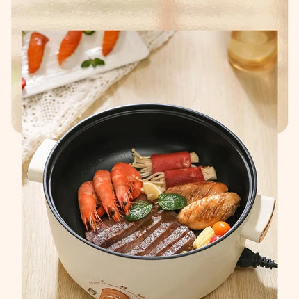 Portable Multifunction Electric Cooker Hot Pot Double Layer Household Mini Non-Stick Pots for Kitchen and Home Appliances