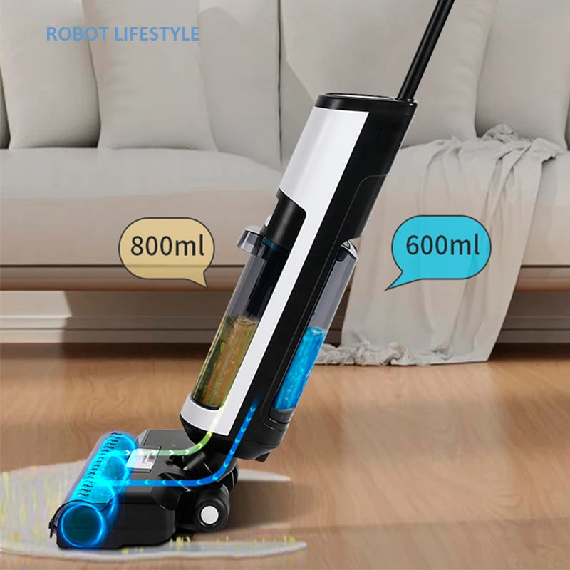 Kabelloser Handstaubsauger, Nass- und Trockenreinigungsroboter RL9Max, 14000pa, selbsterhitzende Bürste, superstarke Saugkraft, 4000 mAh Akku