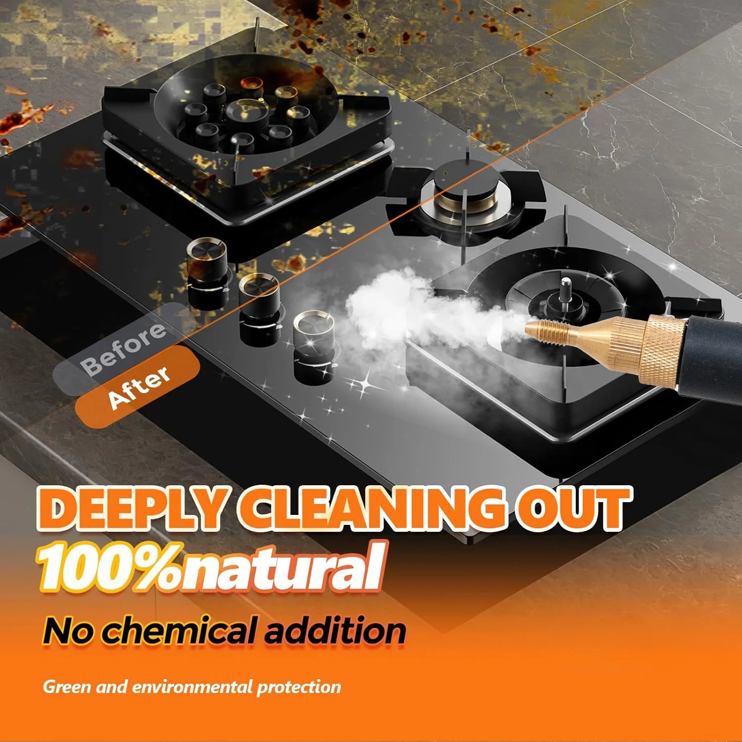 2000 W Hochdruck-Dampfreiniger, 1500 ml, Multifunktionsdüsen, Hochtemperaturwaschmaschine für die Reinigung von Klimaanlagen, Dunstabzugshauben sowie Böden in Haus und Auto.