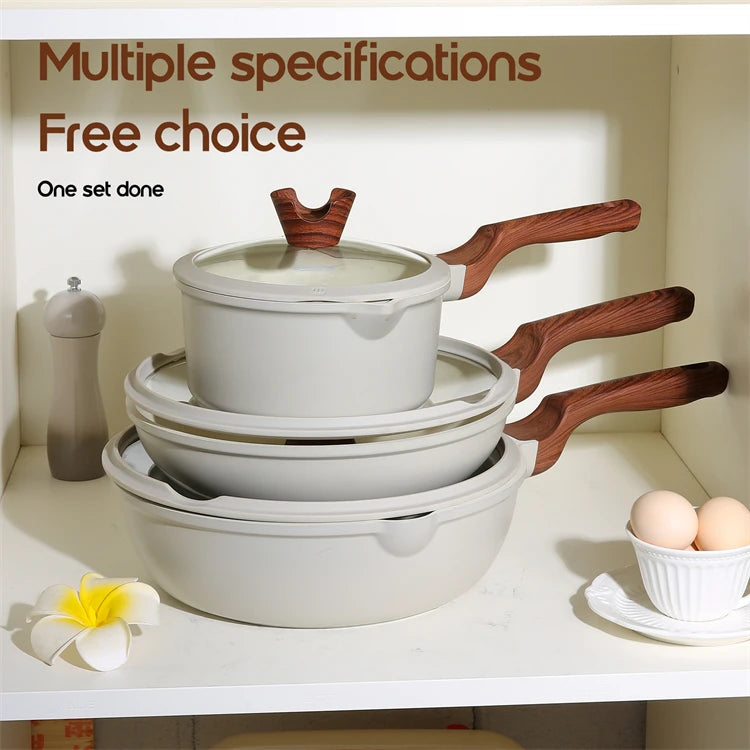 DONNOR 21 Pezzi Set di Pentole in Ceramica Set di Pentole e Padelle Antiaderenti Set da Cucina con Utensili e Protezioni per Padelle JT529