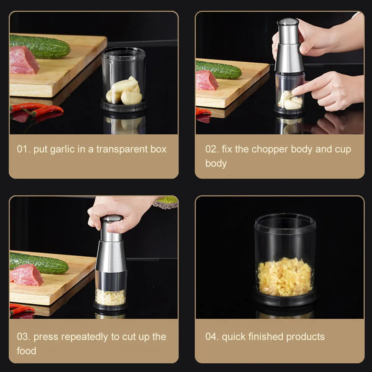 Affettatrice pelapatate manuale, tritatutto per cipolle, pressa per aglio, tritatutto per alimenti portatile, affettatrice Dicer Mixer per verdure da cucina