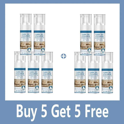 Foaming Dry Cleaner for Fabric Sofa Multipurpose Cleaning Solution Carpet Curtain Clothing Stain Remover No Water Agent Needed