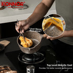 DONNOR Pentola per Latte Antiaderente in Granito da 16cm/6.3 Pollici, Senza PFOA, a Basso Contenuto di Fumo, Compatibile con Piani a Induzione e Gas, Facile da Pulire, Piccola Casseruola