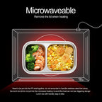 Lunchbox Thermobehälter 2-Schicht-Mahlzeit-Lunchbox mit Griff Auslaufsichere Salatschüssel für Schulreisen, Arbeit im Freien, Camping