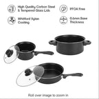 12 pezzi set di pentole antiaderenti pentola per il latte padella in pietra Maifan con coperchio set di pentole impilabili per tutti i piano cottura