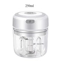Elektrischer Zerkleinerer für Knoblauch 250ML, Gemüsehacker, USB-Mini-Zerkleinerer für Knoblauch, Zwiebelhacker, kleiner tragbarer Küchenmixer