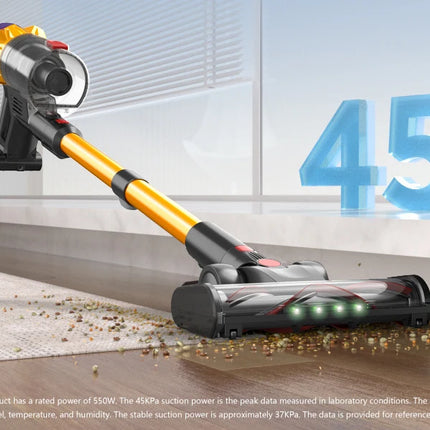 RIPRID V18 Aspirapolvere portatile senza fili 550W Alta potenza 45KPA Forte aspirazione 45000PA Kit di pulizia efficiente combinato multi-testa