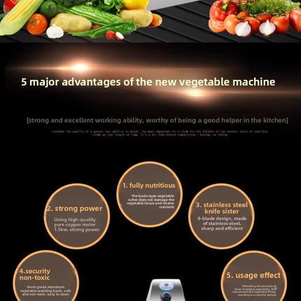 Electric Multifunction Bowl Chopper for Vegetables, Ideal for Steamed Bun Shops, for Chopping Radishes and Eggplants (Customizable)