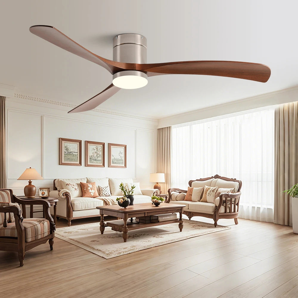 Ventilatore da Soffitto Industriale Retrò da 38/52 Pollici, Ideale per Zone Giorno/Sala da Pranzo, Casa e Ufficio - Motore DC Inverter Silenzioso a 6 Velocità