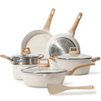 Set di pentole e padelle da 7 pezzi Set di padelle in alluminio impilabili da cucina antiaderenti Set a induzione con coperchi Lavabile in lavastoviglie
