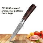 Professionelles 8-Zoll-Kochmesser aus 7CR17-Stahl mit Laser-Damastmuster, Pakka-Holzgriff, Küchenmesser mit Scheide und Geschenkbox