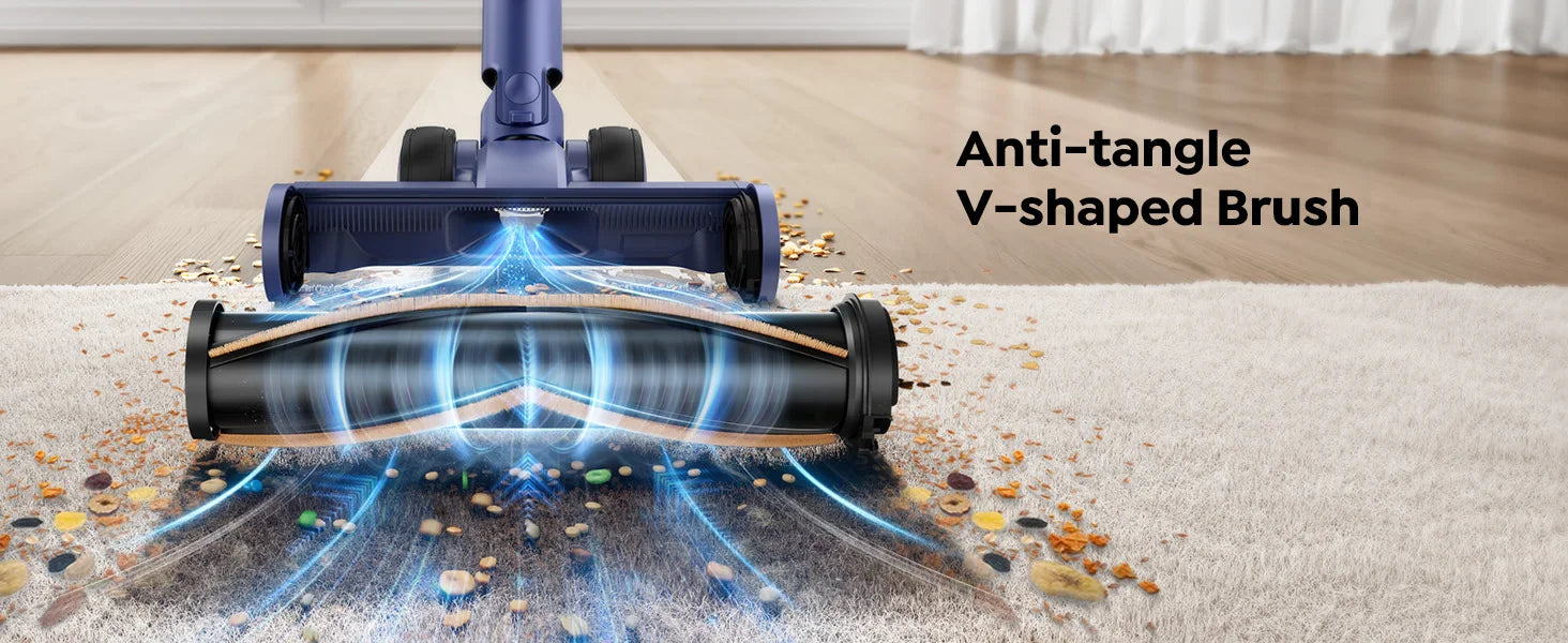 Laresar V11 650W 75000PA Ultra-robuster Akku-Staubsauger, 90 Minuten Laufzeit, herausnehmbarer Akku und intelligentes Display