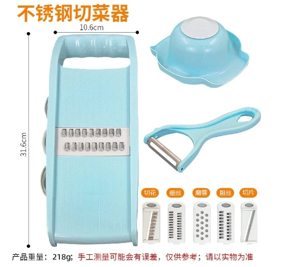 Multifunktionaler 5-in-1-Gemüseschneider, Zwiebelschneider, Food Chopper, Küchenmandoline, Gemüsehobel
