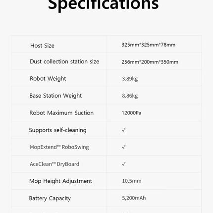 Arnagar Smart Home Robot Vacuum Cleaner and Floor Washer with Automatic Emptying, App Control, 12000Pa, VSLAM, 5200mAh, Low Noise for Carpet Cleaning