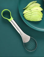2-in-1 Avocado-Messer aus Edelstahl, Avocado-Schneider, Kiwi-Schälmesser, Salatschneider, Schäler, Küchen-Gadgets, Obst- und Gemüsewerkzeuge