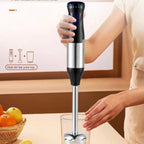 4-in-1-Stabmixer, Stabmixer aus Edelstahl, Turbo-Rotationssystem, geeignet für Fleisch, Gemüse etc.