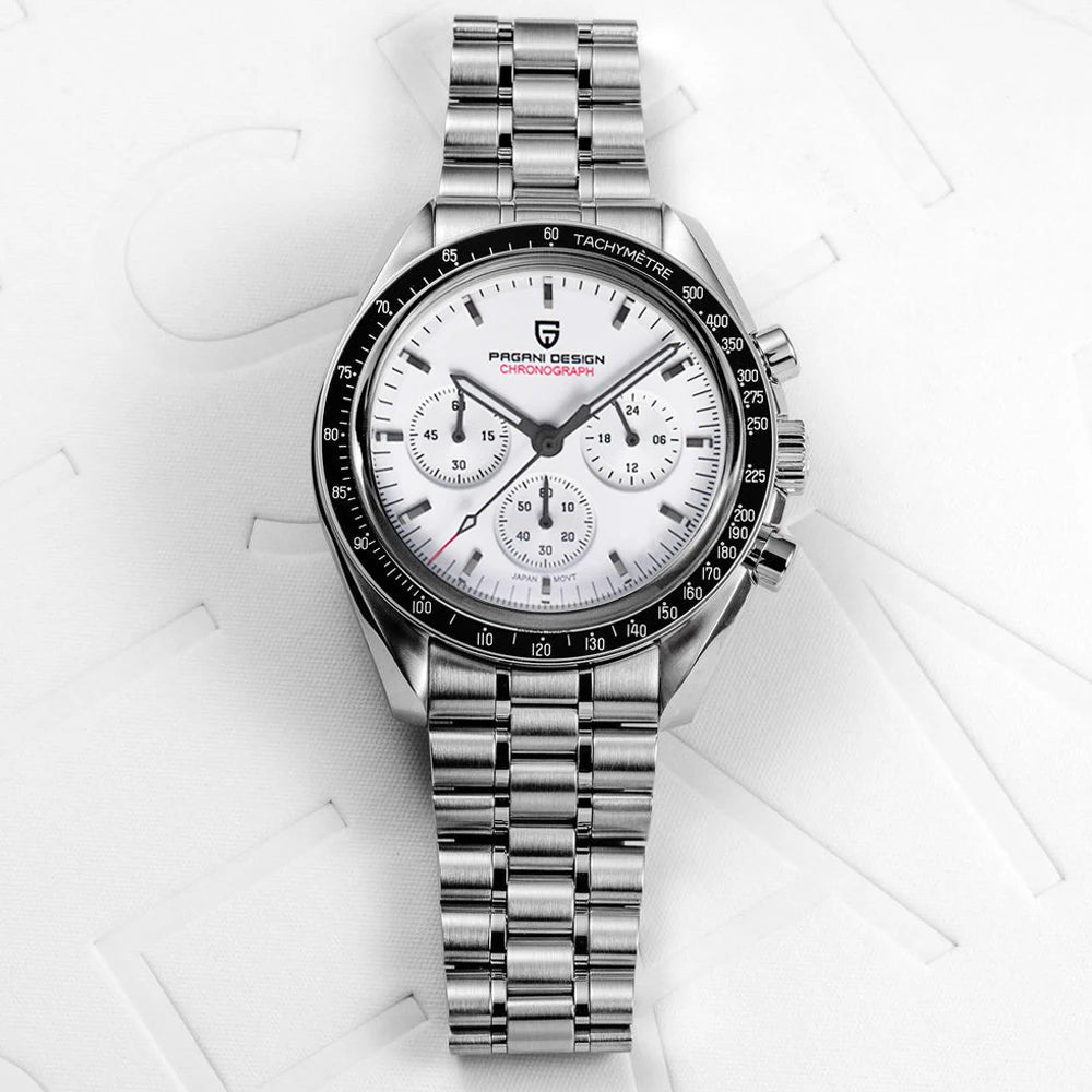 Nuovo Orologio PAGANI DESIGN Moon 2026, Orologio al Quarzo di Lusso alla Moda per Uomo, Cronografo Sportivo in Acciaio Inossidabile