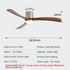 Ventilatore da Soffitto Industriale Retrò da 38/52 Pollici, Ideale per Zone Giorno/Sala da Pranzo, Casa e Ufficio - Motore DC Inverter Silenzioso a 6 Velocità