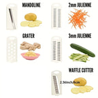 Multifunktionaler 5-in-1-Gemüseschneider, Zwiebelschneider, Food Chopper, Küchenmandoline, Gemüsehobel