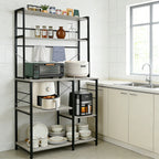 Kitchen shelf, free-standing shelf with 6 shelves, 40 x 86 x 167 cm, microwave shelf, for microwave, coffee machine and spices