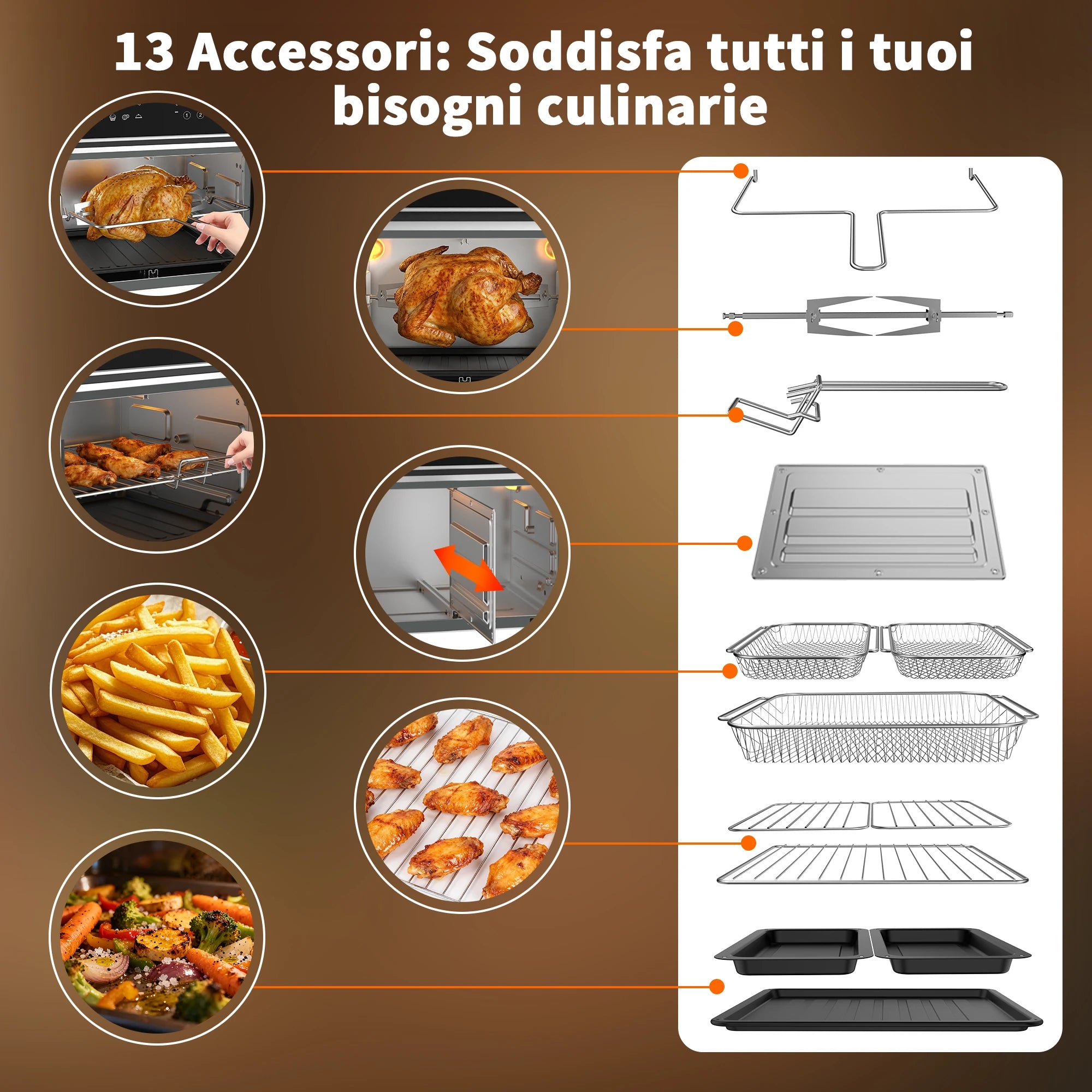 Friggitrice ad Aria EMPHSISM AFTO-2307DT 23L 2400W Doppia Zona Acciaio Inox