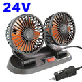 Ventola di Raffreddamento Elettrica per Auto 5V 12V 360° °   Ventilatore USB Multifunzione a Doppia Testa Regolabile, 2 Velocità, per Auto, Casa e Campeggio
