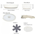 Set di pentole e padelle antiaderenti antiaderenti con manico rimovibile da 15 pezzi Set di pentole da cucina a induzione con manico staccabile PFOA gratuito