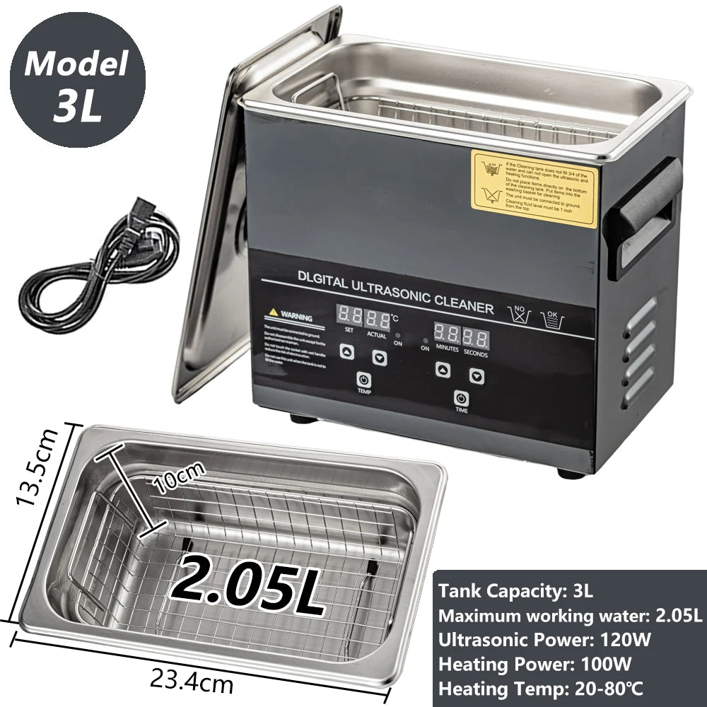 2L/3L/6L/10L/15L/30L Ultraschallreiniger, digitale Heizung, 40kHz Edelstahl Ultraschallreinigungsmaschine, Haushaltsgerät