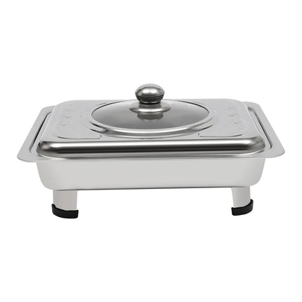 4/8 Pezzi Teglia Chafer da Buffet con Coperchio Scaldavivande Rettangolare per Ristorante