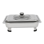 4/8 Stück Chafer-Pfannen-Buffet-Servierbehälter mit Deckel, rechteckiger Speisenwärmer-Pfannen-Servierbehälter