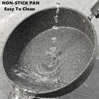 Padella antiaderente Padella Wok in pietra resistente Padella per bistecca domestica Pancake fornello a induzione fritto fornello a gas Set di pentole per la cucina