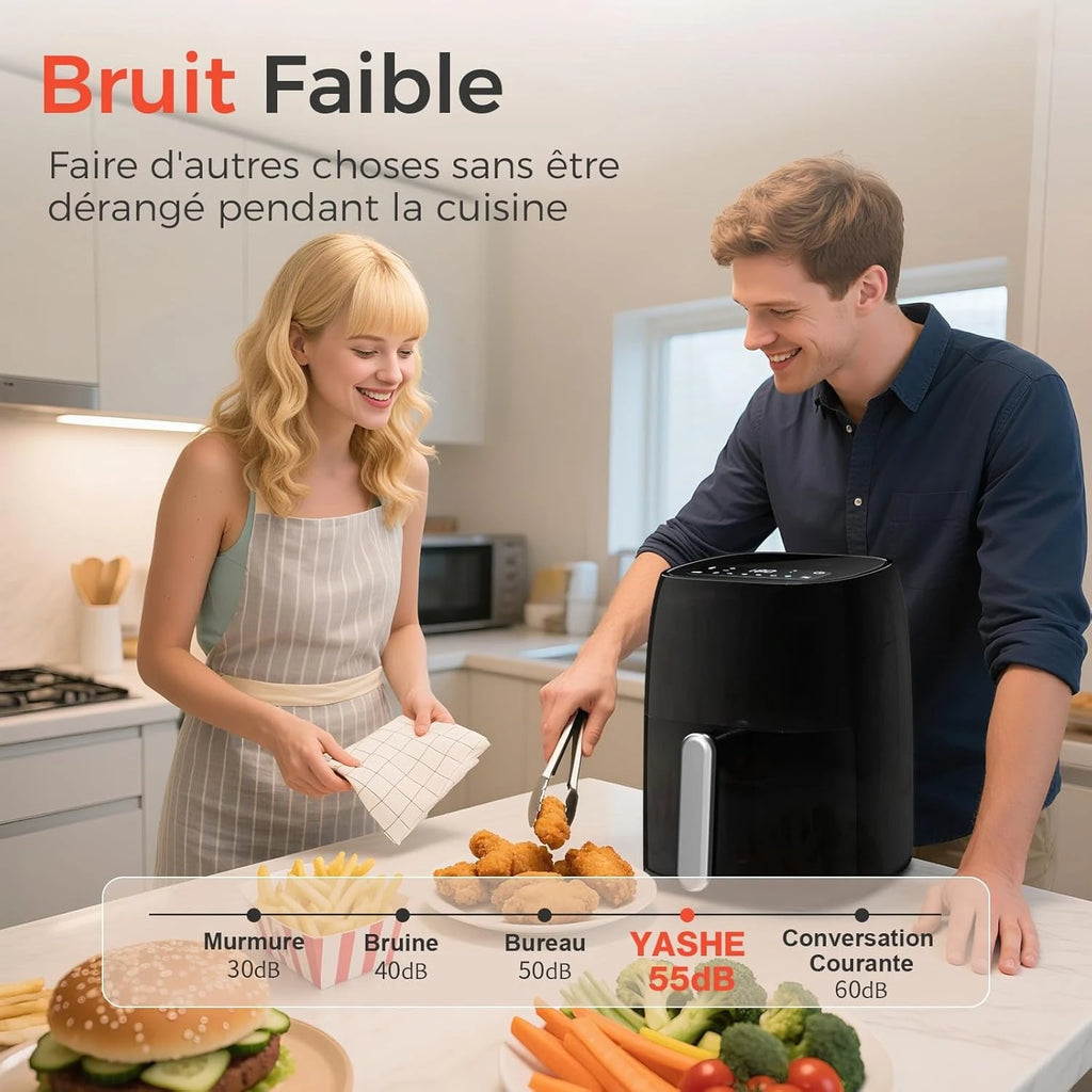 Friggitrice ad Aria 4,2L 1500W Touchscreen LED - YASHE