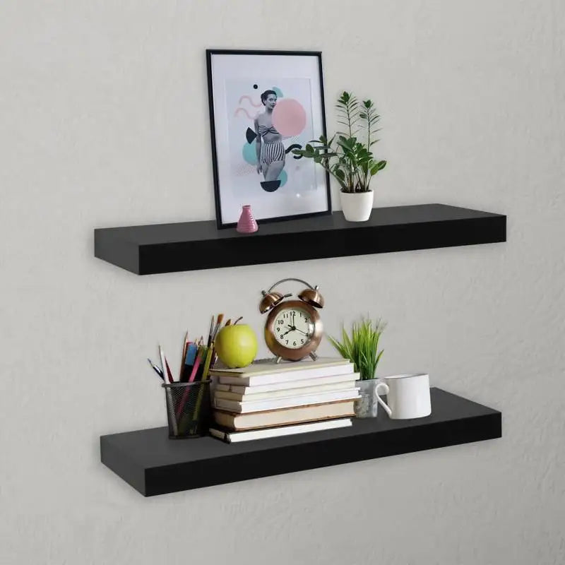 Mensola Sospesa – Mensole da Parete per Interni Moderni – MDF Laccato – Sistema di Montaggio Nascosto – Design Minimalista
