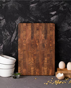 Hochwertiges Teakholz-Schneidebrett, groß: 86,5 * 11,8 Zoll/13,3 * 9,5 Zoll, 1 Zoll dick, geeignet für Weihnachten, Halloween