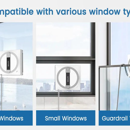 COTIAR Winbot W10 3100Pa Robot Window Cleaner with 5 Cleaning Modes, Intelligent Electric Control via App and Remote Control