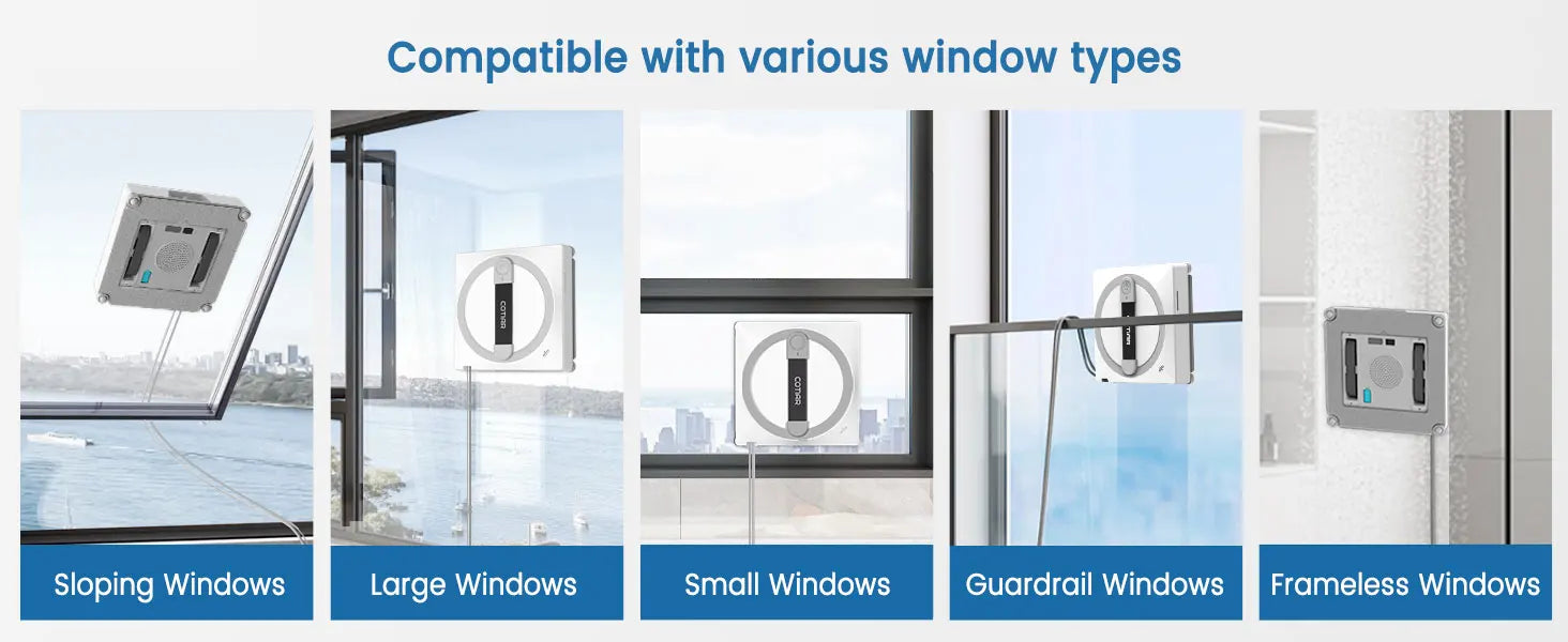 COTIAR Winbot W10 3100Pa Fensterputzroboter mit 5 Reinigungsmodi, intelligenter App- und Fernbedienung