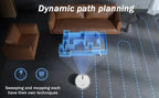 Arnagar Smart Home Saug- und Wischroboter mit automatischer Entleerung, App-Steuerung, 12000Pa, VSLAM, 5200mAh, geräuscharm für Teppichreinigung