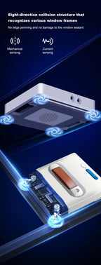 Liectroux S11 Fensterputzroboter, 4-Wege-Wassersprühfunktion, Reinigung von Glas, Böden, Wänden und Fliesen, Fensterreiniger-Roboter, intelligente Navigation, mehrfache Sicherheit, rahmenlos, Sprachansagen