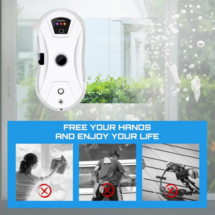 5600PA Robot Aspirapolvere Ultra Sottile per Finestre con Telecomando, Robot Elettrico per la Pulizia di Finestre in Vetro per la Casa