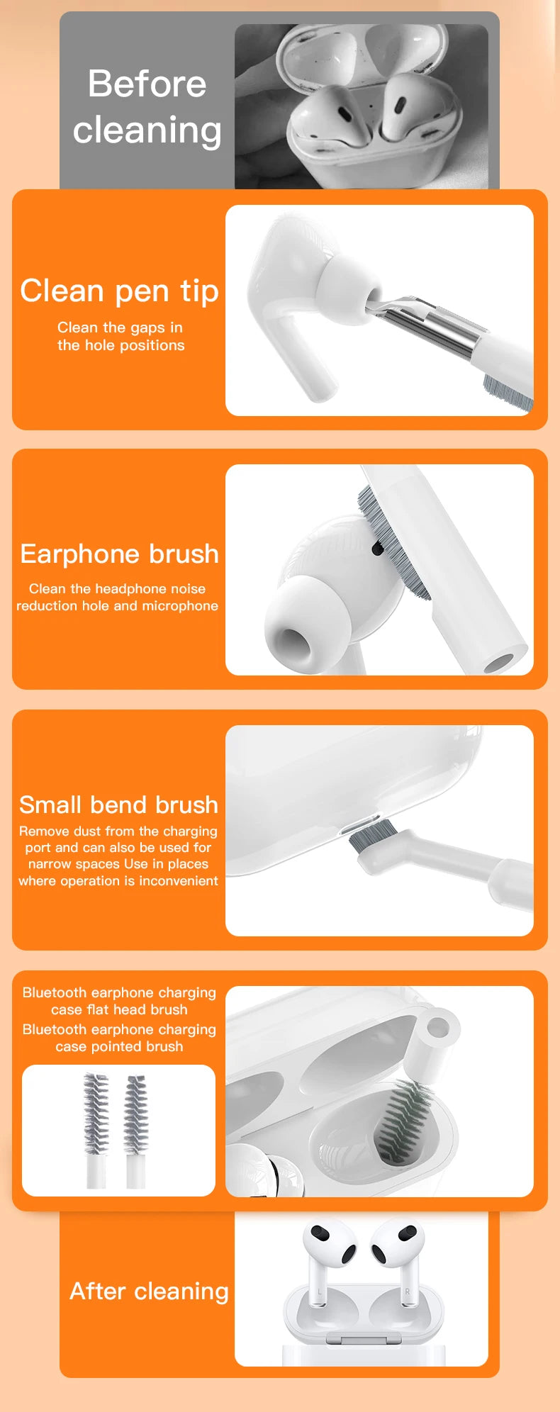 20/32 in 1 Multifunktionales Tiefenreinigungsset für iPhone-Anschlüsse, AirPods, Tastatur und Key-Cap-Entferner – Präzisionswerkzeuge