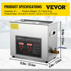 SucceBuy 2L 3L 6L 10L 22L 30L Ultraschallreiniger Edelstahl Tragbarer Reiniger Waschmaschine Ultraschall-Haushaltsgerät