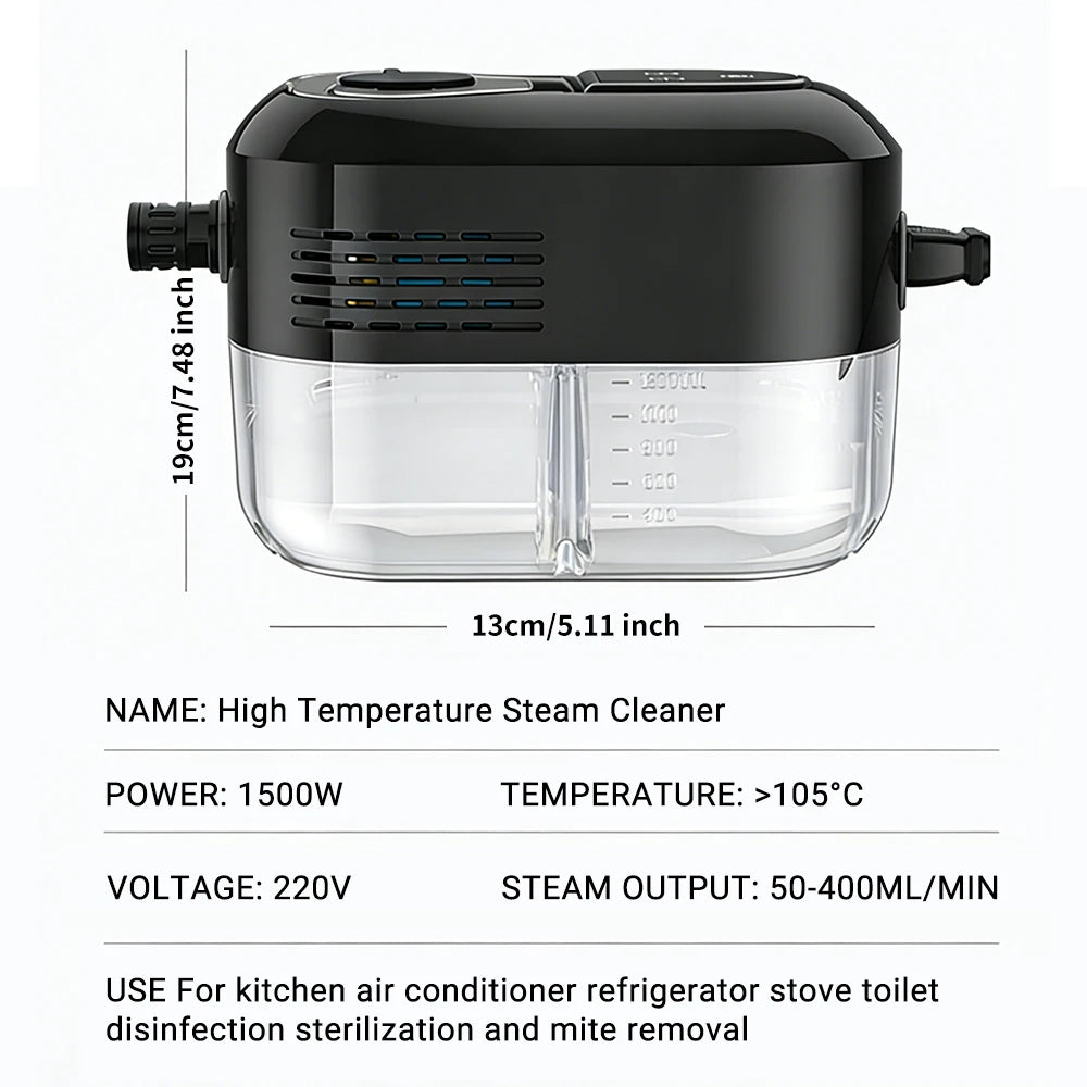Podofo 220V Hochdruck-Dampfreiniger Klimaanlagen-Reinigungsmaschine Tragbarer Dampfhaubenreiniger Haushalts-Autoglasreiniger