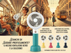 Retro Mini-Handventilator, wiederaufladbar über USB, 3 Windgeschwindigkeiten, batteriebetrieben, Tischventilator, geeignet für Zuhause, Büro, Schlafzimmer, Reisen und Outdoor.