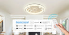 Ventilatore da Soffitto Intelligente con Telecomando e Luce Dimmerabile, Moderno per Camera da Letto, Silenzioso con LED
