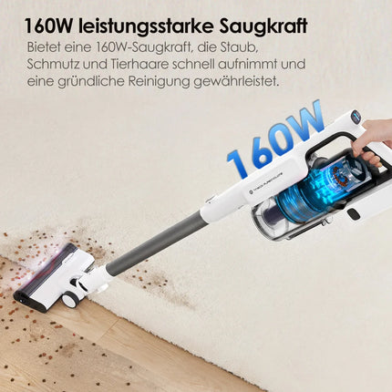 Tineco A30S, Cordless Vacuum Cleaner, 160W Suction, 60-Minute Runtime, 1L Dustbin, ZeroTangle Brush, PureCyclone Technology, LED Light