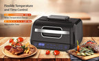 Friggitrice ad aria calda 8 in 1, 6 litri, 1700 W, nera, acciaio inossidabile