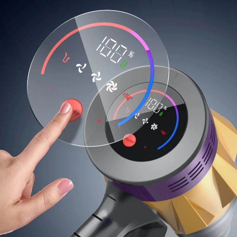 IDEACH V18 Kabelloser Handstaubsauger 550 W 45 kPa mit Touchscreen, abnehmbarem Akku, leicht für Böden, Autos und Tierhaare